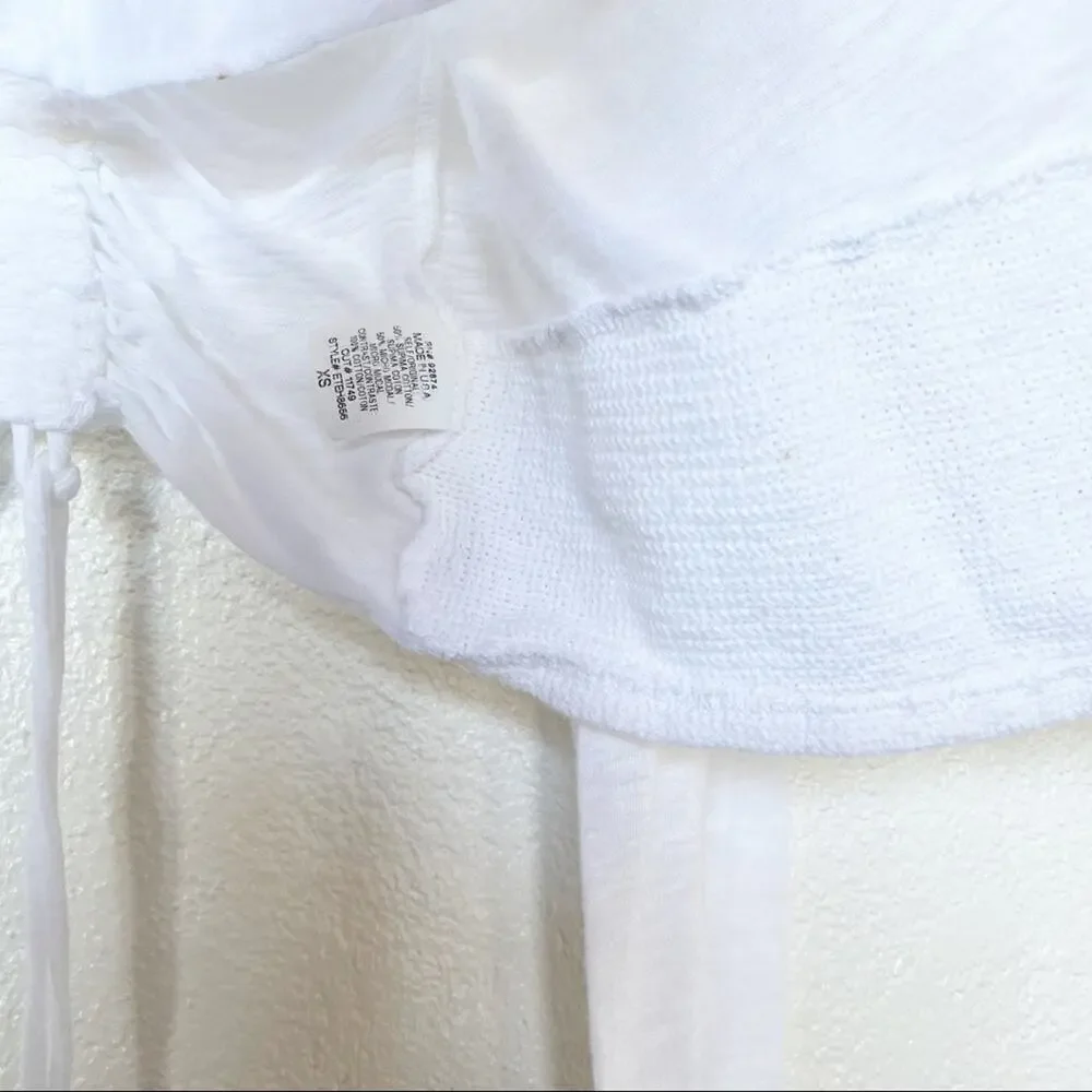 Ella Moss white ruched